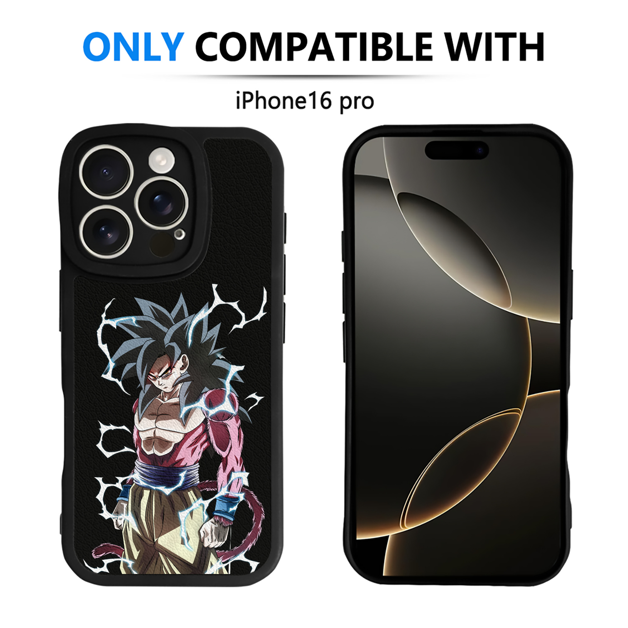 （画像用） ドラゴンボール 孫悟空（そん ごくう）Son Goku カカロット DRAGON BALL Kakarotto 【iPhone 16シリーズ対応】シリコンスマホケース（レザー調） 材質：シリコン